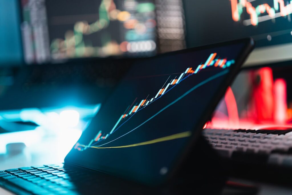 pexels-photo-29828496 tablet display stock cryptocurrency exchange market
